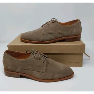 Gentle Souls Aronson Taupe Suede Oxford Shoes Womens 7.5 Comfort Lace
